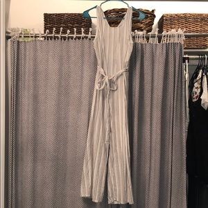 Striped open back jumpsuit!!